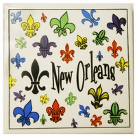 Fleur De Lis New Orleans Ceramic Tile