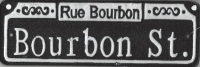 Bourbon St. Sign Cast Iron
